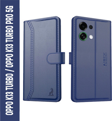 AIBEX Flip Cover for Oppo K13 Turbo 5G / Oppo K13 Turbo Pro 5G| Premium Leather Finish | Magnetic Closure(Blue, Magnetic Case, Pack of: 1)