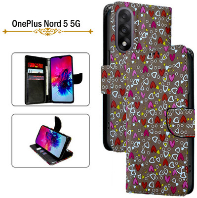 Asmart Flip Cover for OnePlus Nord 5 5G(Brown, Pack of: 1)