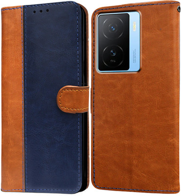 Casotec Flip Cover for iQOO Z7 5G(Brown, Pack of: 1)