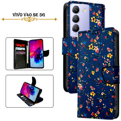 Cutemart Flip Cover for Vivo V40 SE 5G(Blue, Pack of: 1)