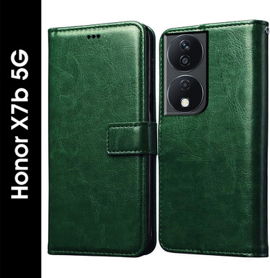 Flipkart SmartBuy Flip Cover for Honor X7b 5G, Green Flip Cover(Green, Pack of: 1)