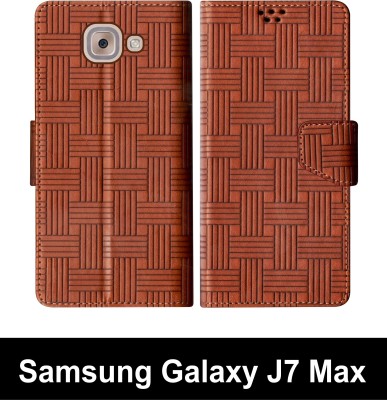 Telecase Flip Cover for Samsung Galaxy J7 Max(Brown, Shock Proof, Pack of: 1)