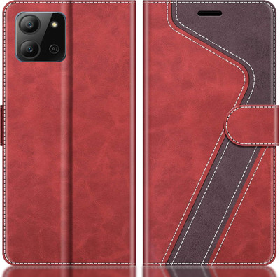CYOR Flip Cover for INFINIX HOT 11 2022(Red, Brown, Dual Protection, Pack of: 1)