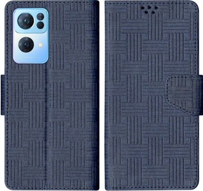 SBMS Flip Cover for OPPO Reno 7 Pro 5G / Reno7 Pro 5G(Blue, Shock Proof, Pack of: 1)