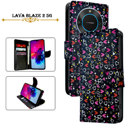 PARGO Flip Cover for Lava Blaze 2 5G(Black, Pack of: 1)