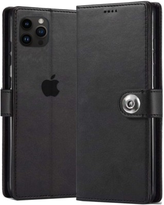 Worth Buy Flip Cover for Apple iPhone 14 Pro | Leather Case | (Flexible, Shock Proof Back Cover |(Black, Shock Proof, Pack of: 1)