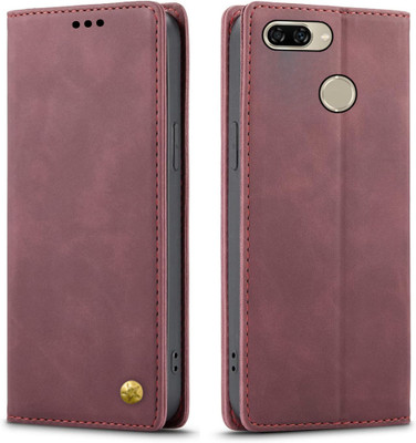 ClickAway Front & Back Case for Oppo A7, Latest Top Notch Product | Rich Look| Premium High Quality Flip Back Cover(Maroon, Shock Proof, Pack of: 1)