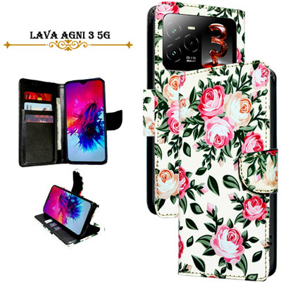 PARGO Flip Cover for Lava Agni 3 5G(White, Pack of: 1)