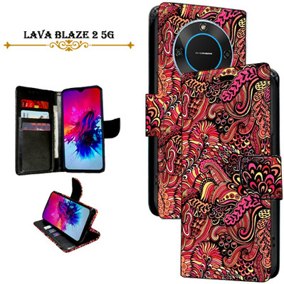 Cutemart Flip Cover for Lava Blaze 2 5G(Red, Pack of: 1)