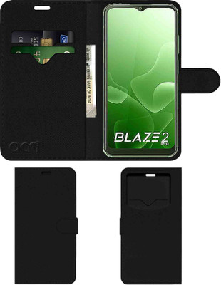 ACM Flip Cover for Lava Blaze 2 Pro(Black, Cases with Holder, Pack of: 1)