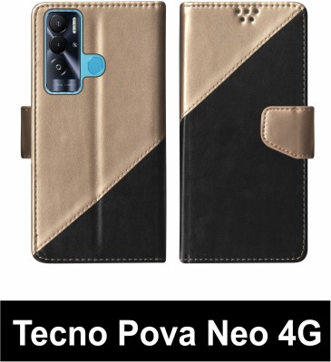 SScase Flip Cover for Tecno Pova Neo 4G Multicolor(Black, Shock Proof, Pack of: 1)