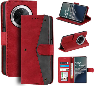 Unistuff Flip Cover for Oppo F27 Pro Plus 5G(Red, Camera Bump Protector, Pack of: 1)