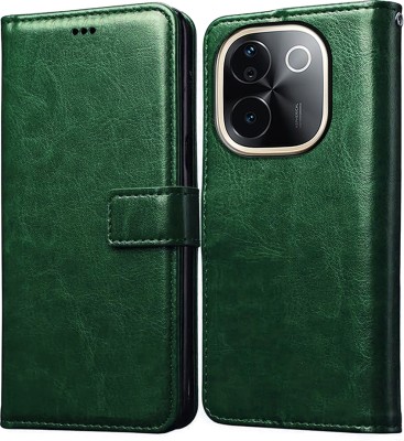 Casotec Flip Cover for Vivo T3 Pro 5G, iQOO Z9s Pro 5G(Green, Pack of: 1)