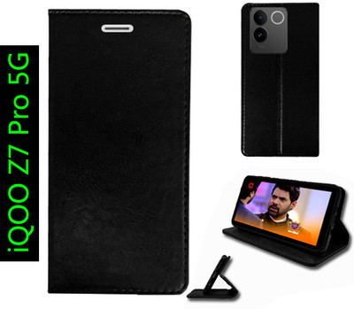 Toklot Flip Cover for iQOO Z7 Pro 5G(Black, Pack of: 1)