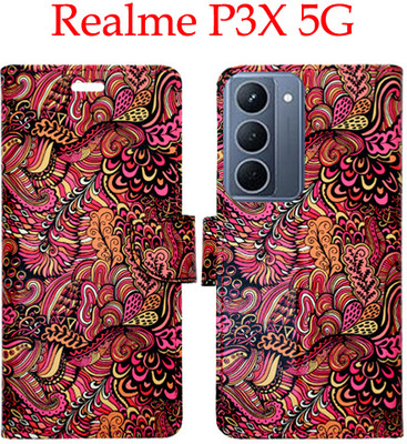 Shanno Enterprises Flip Cover for Realme P3X 5G(Red, Pack of: 1)