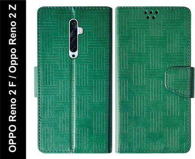 SBMS Flip Cover for Oppo Reno 2 Z / Reno2 Z / Reno2 F / Reno 2 F(Green, Shock Proof, Pack of: 1)