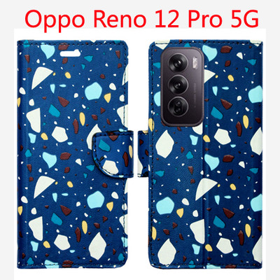 Toklot Flip Cover for Oppo Reno 12 Pro 5G(Blue, Pack of: 1)