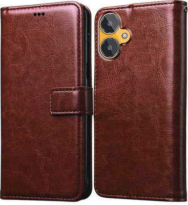 Casotec Flip Cover for Lava Blaze 2 4G(Brown, Pack of: 1)