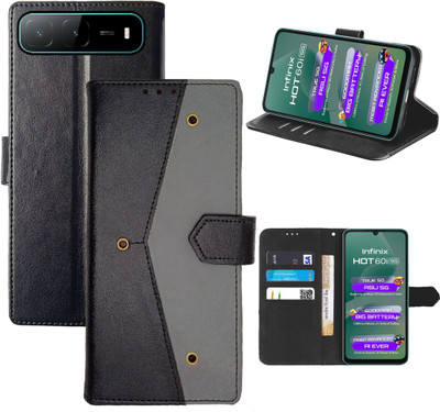 Aaghosh Flip Cover for Infinix Hot 60i 5G(Black, Shock Proof, Pack of: 1)