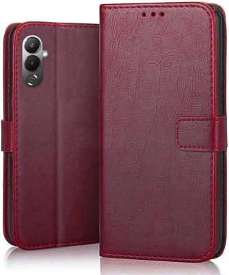 Trending Today Wallet Case Cover for Tecno Pova 4 | Limited Edition Premium Business Series Flip Back Cover Case(Red, Shock Proof, Pack of: 1)