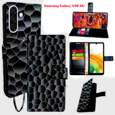 Realgo Flip Cover for Samsung Galaxy A36 5G(Black, Pack of: 1)