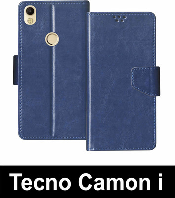 SBMS Flip Cover for Tecno Camon i / Tecno Camon in 5(Blue, Shock Proof, Pack of: 1)