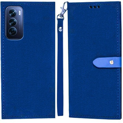 Ideogram Flip Cover for OPPO Reno 12 Pro 5G(Blue, Shock Proof, Pack of: 1)
