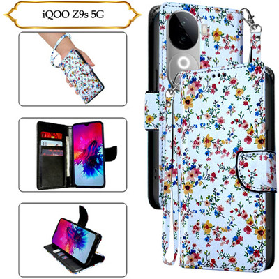 Cutemart Flip Cover for iQOO Z9s 5G(White, Pack of: 1)