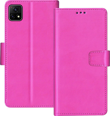 GoPerfect Flip Cover for Vivo Y72 5G(Pink, Dual Protection, Pack of: 1)