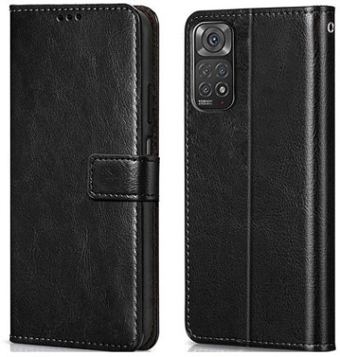 AKSP Flip Cover for Redmi Note 11 (4G) Wallet Stand and Shock Proof(Black, Magnetic Case, Pack of: 1)