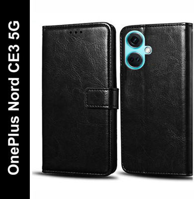 Turncoat Flip Cover for OnePlus Nord CE3 5G(Black, Grip Case, Pack of: 1)