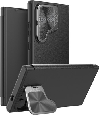 Poohan Flip Cover for Samsung Galaxy S24 Ultra 5G(Black, Shock Proof, Pack of: 1)