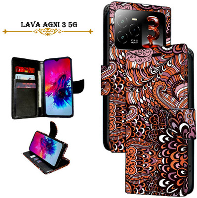 PARGO Flip Cover for Lava Agni 3 5G(Brown, Pack of: 1)
