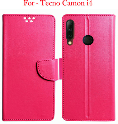 Toklot Flip Cover for Tecno Camon i4(Pink, Pack of: 1)