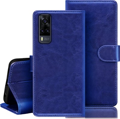 Roxel Flip Cover for Vivo Y31 2021(Blue, Dual Protection, Pack of: 1)