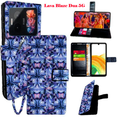 Mxkart Flip Cover for Lava Blaze Dua 5G(Purple, Pack of: 1)