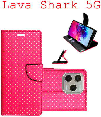 Mxkart Flip Cover for Lava Shark 5G(Pink, Pack of: 1)