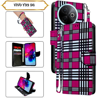 SALGO Flip Cover for Vivo Y39 5G(Pink, Pack of: 1)