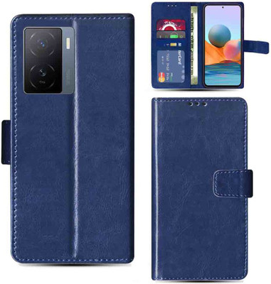 Kalua Mall Flip Cover for IQOO Z7S 5G flip cover | IQOO I2223 flip cover | Blue(Blue, Magnetic Case, Pack of: 1)