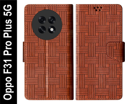 SBMS Flip Cover for Oppo F31 Pro Plus 5G Back Cover Case with Magnatic Closure(Brown, Shock Proof, Pack of: 1)