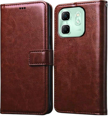 Casotec Flip Cover for Infinix Hot 50i 4G(Brown, Pack of: 1)