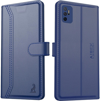 AIBEX Flip Cover for Vivo Y75 4G / Vivo V23e| Premium Leather Finish | Magnetic Closure | Kickstand Feature(Blue, Magnetic Case, Pack of: 1)