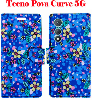 Shanno Enterprises Flip Cover for Tecno Pova Curve 5G(Blue, Pack of: 1)