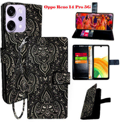 Realgo Flip Cover for Oppo Reno 14 Pro 5G(Yellow, Pack of: 1)