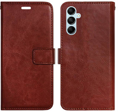 Toklot Flip Cover for Samsung Galaxy M14 5G(Brown, Pack of: 1)