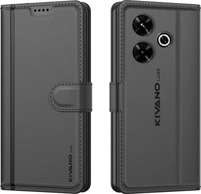 KIVANO LUXE Flip Cover for Poco M6 Plus 5G / Redmi 13 5G(Black, Magnetic Case, Pack of: 1)