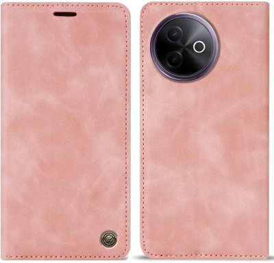 Perkie Flip Cover for vivo Y39 5G(Pink, Dual Protection)