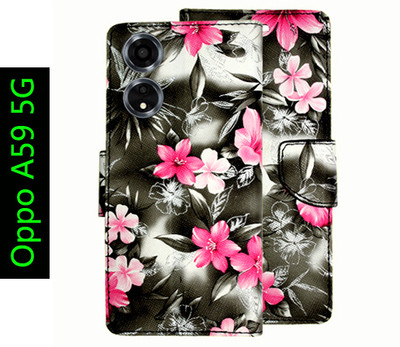 Toklot Flip Cover for Oppo A59 5G(Black, Pack of: 1)