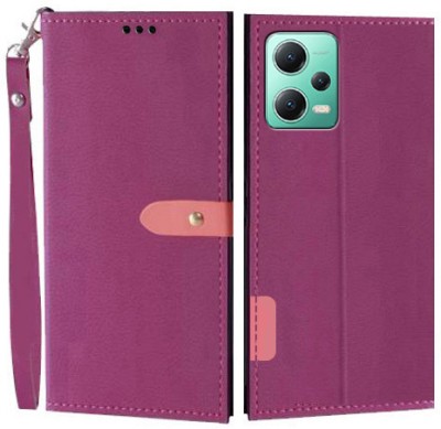 Turncoat Flip Cover for Redmi Note 12 5G, POCO X5 5G(Pink, Grip Case, Pack of: 1)