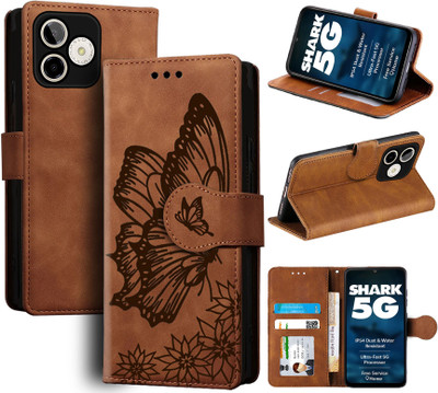 Mobishield Flip Cover for Lava shark 5G(Brown, Camera Bump Protector, Pack of: 1)